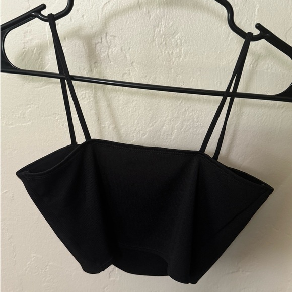 Monkl White Ribbed Crop Tank - Picture 5 of 6